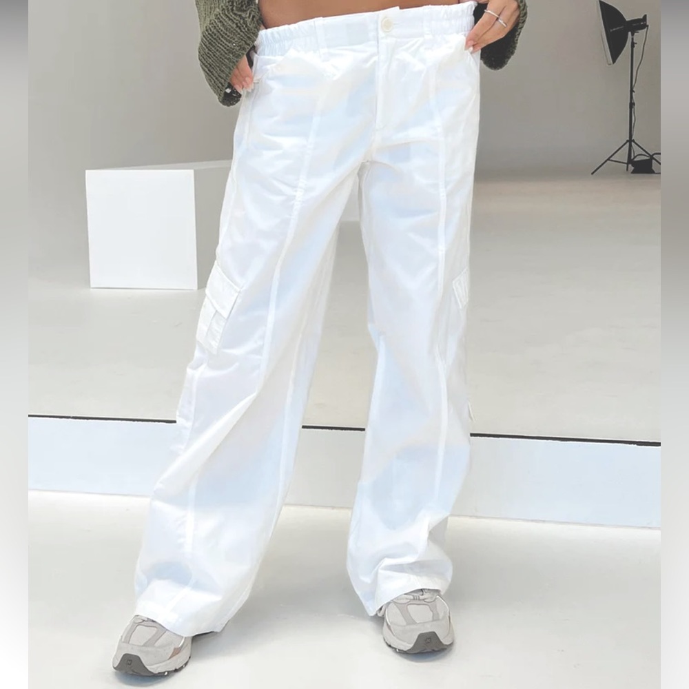 Princess Polly White Cargo Pants